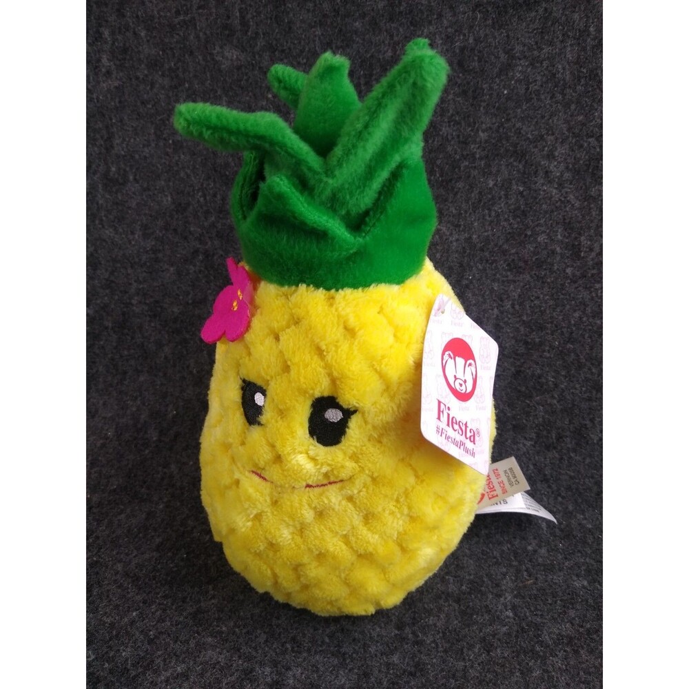 Fiesta Happy Pineapple Plush Stuffed Animal Fruit with Tag